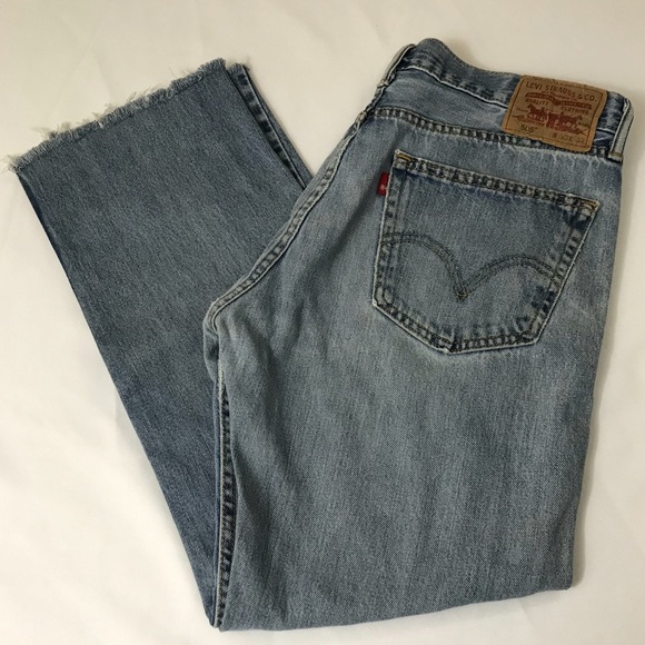 Levi’s 505 VTG Mom Jeans Straight Leg Frayed Hem - Picture 6 of 12